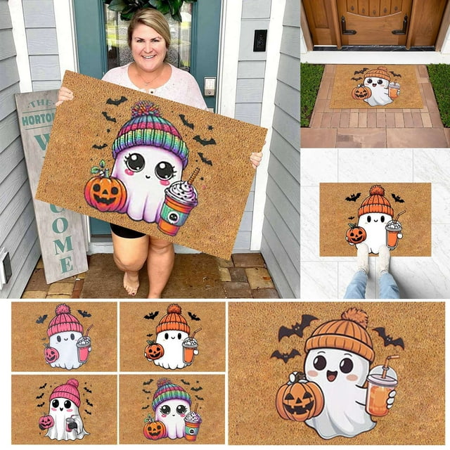 TIELUTT Halloween Decoration Entrance Door Mat Home Mat Dancing Door Carpet Halloween Carpet Furry Rug Fuzzy Throws and Blankets for Sofa Blanket and Throws Stone and Beam Throw Blanket Fuzzy Rugs fo