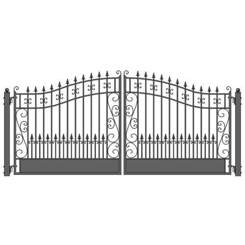 ALEKO Steel Dual Swing Driveway Gate - VENICE Style - 16 X 6 Ft ...