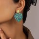 thumbnail image 5 of Fiudx Decoración Del Hogar Pendientes De Acrílico Para Mujer Pendientes Colgantes De Hoja Llamativa Pendientes Colgantes De Resina De Leopardo Pendientes Colgantes Florales De Monstera Bohemia Declar, 5 of 7