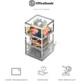 thumbnail image 7 of OfficeGoods Clear Acrylic Organizer with Silver Base 3 Tier Stackable Square Desktop Storage, 7 of 7