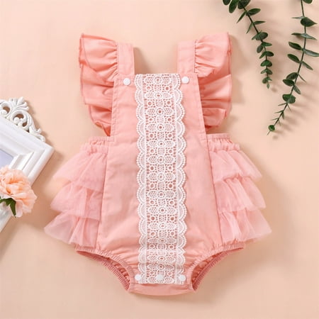 

Hunpta Sleeveless Bodysuit Ruffled Romper Girls Baby Lace Infant Clothes Girls Romper&Jumpsuit