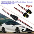 thumbnail image 2 of 10pcs 9005 HB3 9006 HB4 Bulb Sockets Female Adapter for Headlight Fog Light, 2 of 9