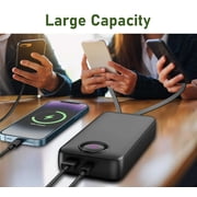 20000mAh Power Bank Compatible With iPhone 16e/17e - 22.5W PD Fast Charge Backup Battery Portable Charger Built-in Cable LED Display