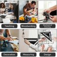 thumbnail image 5 of 7 Inch Triangle Ruler Aluminum Alloy Carpenter Square 90 Degree Rustproof High Precision Carpenter Triangle Square Durable for Engineer Carpenter Roof, 5 of 5