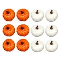 thumbnail image 1 of Mini Artificial Pumpkins - 12PCS Foam Pumpkins, for Halloween/Thanksgiving Decor, 6x6.5cm, 1 of 2