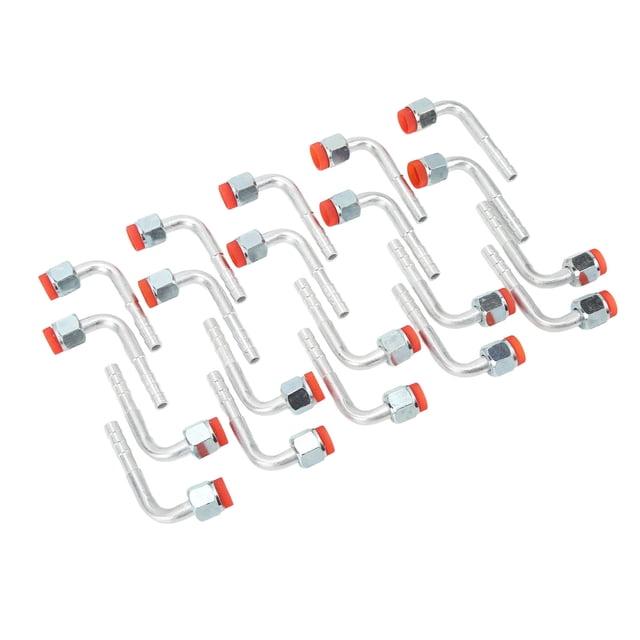 Tuerca de Codo de Ajuste de Barb, 20 PCS fácil de instalar el aire acondicionado conector de tubería de aluminio prooftormació de deformació para camiones