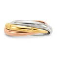 thumbnail image 3 of 14k Tri Color Hollow Gold Polished Rolling Ring Size 8.5 - 6.2 Grams -  Jewelry Gift for Mom, 3 of 6
