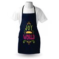 thumbnail image 3 of Joy Apron Ornamental Christmas Themed Swirls and Curlicues Background Hand Lettering Pattern, Unisex Kitchen Bib Apron with Adjustable Neck for Cooking Baking Gardening, Multicolor, by Ambesonne, 3 of 3