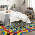 thumbnail image 3 of Geometric Boho Area Rug 6x9,Rugs for Bedroom Living Room, Modern Geometric Area Rug, Geometric Tribal Rug, Large Fluffy Area Rug for Living Room Bedroom Balcony Indoor Carpets Decorations Easy Clean, 3 of 7