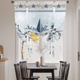 thumbnail image 3 of Country Star Blue Balloon Curtains for Living Room/French Door, Farmhouse Vintage Branches Wooden Tie Up Curtains 63 Inch Length Energy Saving Kitchen Curtains Shades for Windows 42"x63", 3 of 8