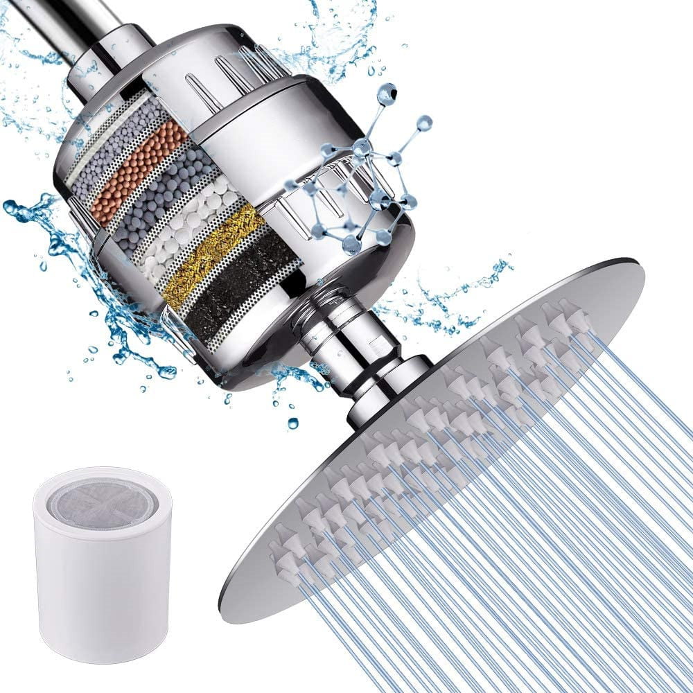 Shower Head Set with Filter,Handheld Showerhead with 8-Stage Filter for Hard Water Removes Chlorine and Harmful Substances-Showerhead Filter High Output
