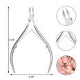thumbnail image 4 of Soidarity Juego de herramientas de manicura Lima de uñas Cuticle Nipper Tool Cuchara Pusher Remover Trimmer Tijeras Nail Art Cuidado de los pies, 4 of 5