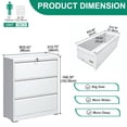 thumbnail image 2 of Omethey 3 Drawer Lateral File Cabinet with Lock, Metal Filing Cabinet for Home Office, Printer Stand, Fits A4/Letter/Legal Size File Folders, Assembly Required, 2 of 9
