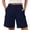 *4-Navy, variant on VBVC Women's High Waisted Cargo Shorts,Drawstring Elastic Waist Bottoms For Women,Ladies Lightweight Summer Casual Beach Shorts with Multi Pockets,Wine,S-2XL