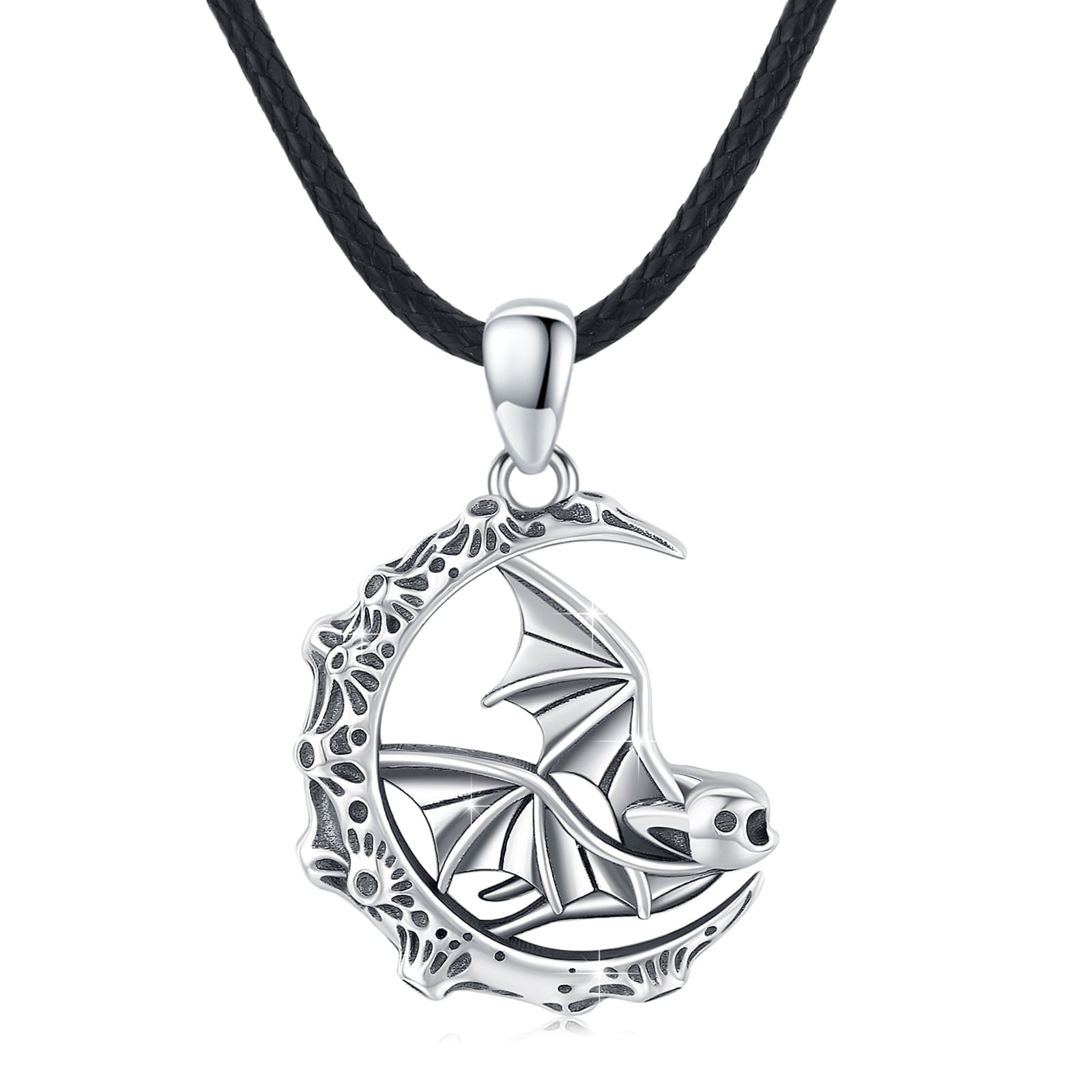 Viking Necklace For Men - Stainless Steel Mjolnir Hammer With Wolf Vegvisir Design, 41x49mm