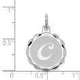 thumbnail image 5 of 925 Sterling Silver Brocaded Initial C Charm Pendant, 5 of 5