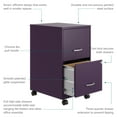thumbnail image 4 of Space Solutions 18" Deep 2 Drawer Mobile Letter Width Vertical File Cabinet, Midnight Purple, 4 of 15