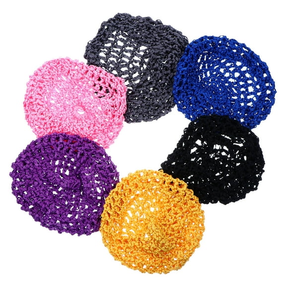 UPKOCH  6 Pcs Snood Hairnet Mesh Crochet Sleeping Snoods Women Hat Miss