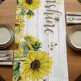 thumbnail image 5 of Table Runners 72 Inches Long Dress Scarves, Sunflowers Farmhouse Kitchen Table Runner, Coffee Tablerunners, Country Spring Botanical Flowers Bee Wooden 16x72 Inch, 5 of 9