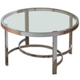 thumbnail image 1 of Contemporary Metal & Glass Coffee Table in Chrome, 1 of 7