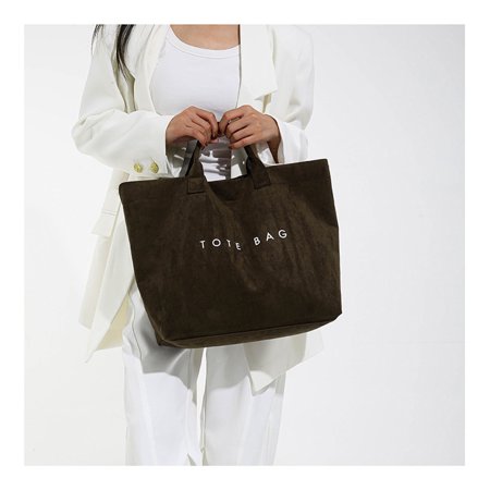 Large Capacity Tote Bag for Women ZzCityTK Durable Letter Print Work Bag Waterproof Versatile Shopping Tote with Hook Loop Closure