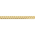 thumbnail image 2 of Real 14kt Yellow Gold 7.2mm Lightweight Flat Cuban Chain Chain Bracelet; 7 inch; for Adults and Teens; for Women and Men, 2 of 4