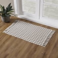 thumbnail image 3 of My Texas House Taupe Gingham Fringe Indoor/Outdoor Layering Rug, 24" x 38", 3 of 5