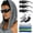3pack- Black+black+black, variant on Wrap Around Polarized Sports Sunglasses with Cooling Towels & UV Arm Sleeves for Men Women Driving Fishing Cycling