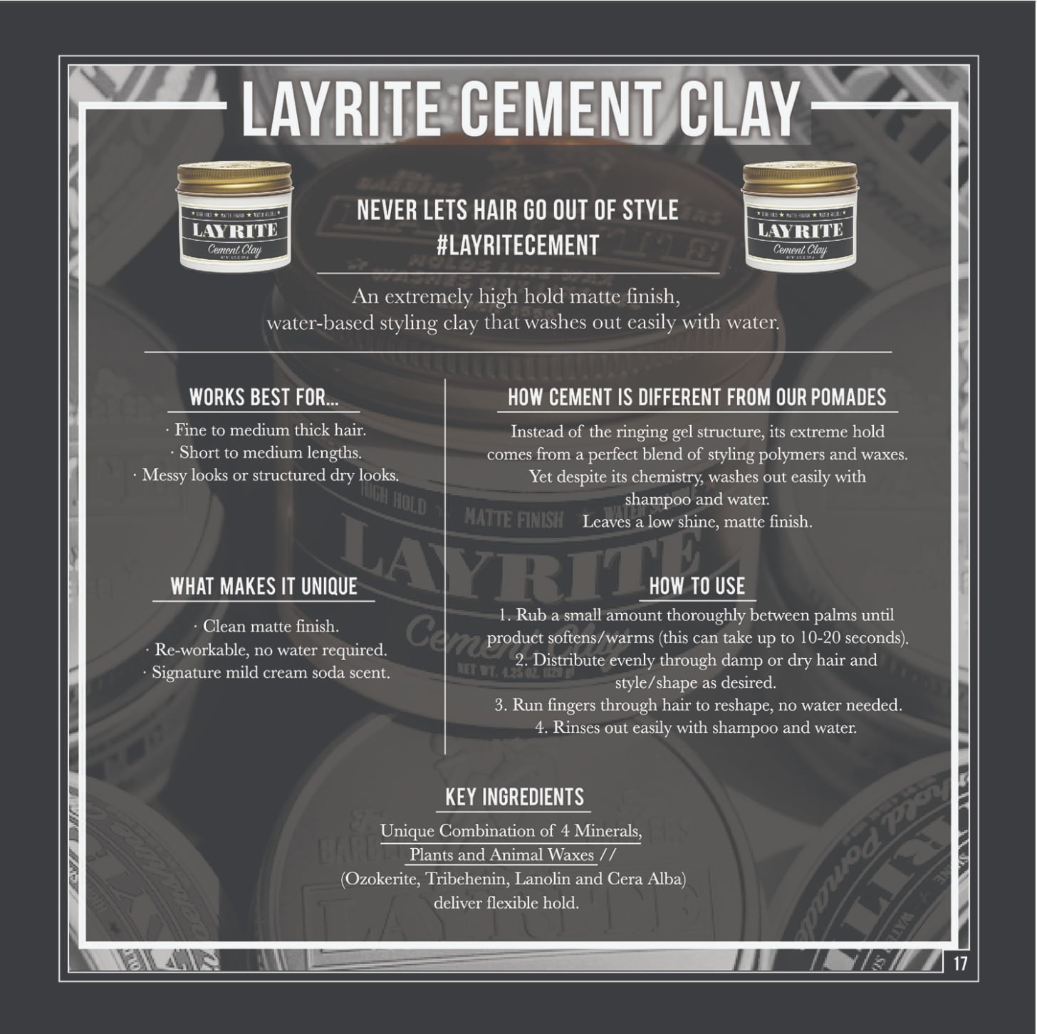 Layrite Deluxe Cement Clay Travel Size