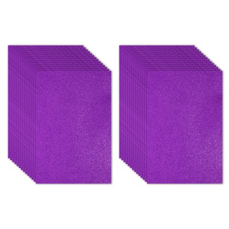 Uxcell Light Purple Shiny EVA Glitter Foam Sheet 11.8 x 7.9 Inch 2mm Thick Sparkle EVA Glitter Felt for Crafts DIY Project, 30 Pcs