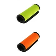 2 Packs Comfort Neoprene Handle Wraps/Handle Grips/Identifier Tags for Travel Bag Luggage Suitcase ( Fluorescent Yellow and Fluorescent Orange)