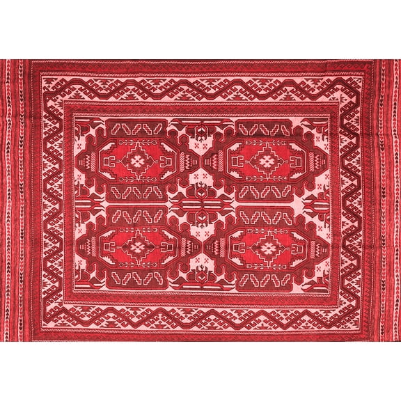 Ahgly Company Indoor Rectangle Persian Red Traditional Area Rugs, 5' x 7'
