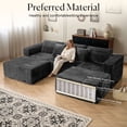 thumbnail image 5 of Garaneeds Modular Sectional Sofa for Living Room, 110" Boneless U-Shaped Couch, 5-Seat, Gray, 5 of 11