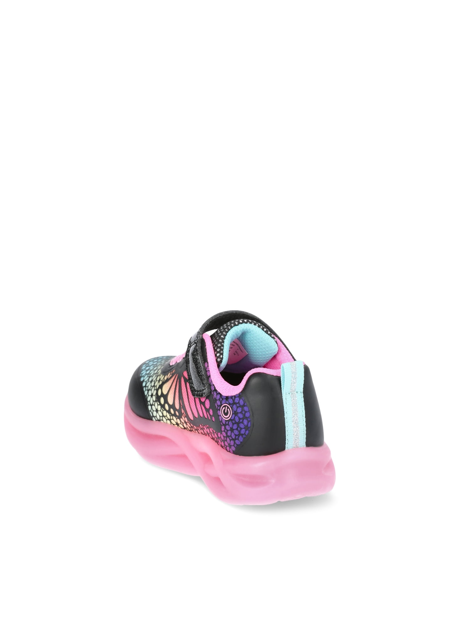 Athletic Works Toddler Girl Butterfly Light Up Sneakers with On/Off Power Button