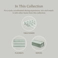 thumbnail image 4 of over&back 18x90 Woven Striped Table Runner - Washable Table Runners for a Custom Home Decor Tablescape - Coffee Table, Dinner Table, Living Room - Green, 4 of 9