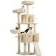 thumbnail image 1 of Free Shipping  Multi-Level Cat Tree For Cats With Cozy Perches Stable Cat Climbing Frame Cat Scratch Board Toys Gray&Beige ShopWise Round, 1 of 18