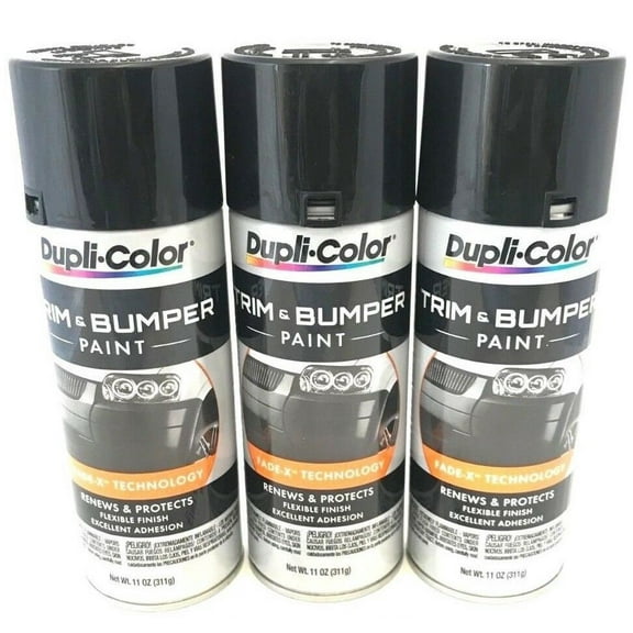 Duplicolor TB101-3 Pack Black Trim and Bumper Paint - 11 oz Aerosol Can