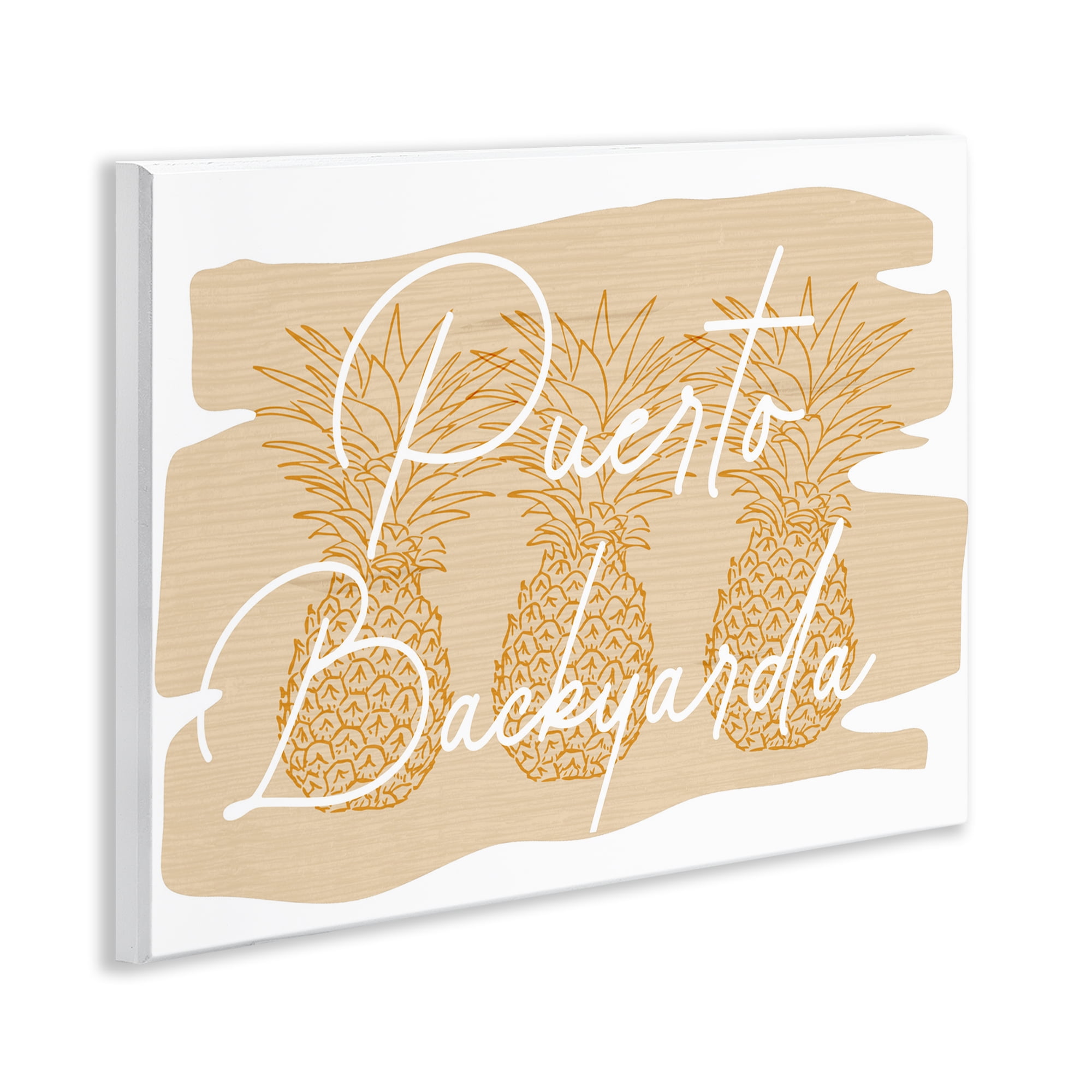 Stupell Industries Puerto Backyarda Phrase Food & Beverage Painting Unframed Art Print Wall Art, 14 x 11