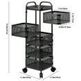 thumbnail image 3 of Andvari Square Rotating Kitchen Cart, 3/4/5-Tier Storage Shelves, Fruit Vegetable Organizer Tower, 3 of 10