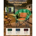 thumbnail image 5 of Slsy Oversized Heated Massage Camping Chair with Padded Armrests, 500 lb Weight Capacity, Portable Seat, Suitable for Camping, Picnics, and Outdoor Activities, 5 of 7