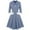 Blue, variant on Women's 1940s Vintage A Line Swing Dress Bow Tie Neck 40s 50s Cocktail Dresses Mock Neck Retro Work Dress Tea Dress