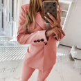 thumbnail image 5 of Women's Business Casual Pocket Work Office Blazer Back Slit Jacket Suit, 5 of 9