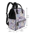 thumbnail image 2 of Daiia Lavender Flowers Large Capacity Baby Bag Waterproof Stylish Diaper Bag Mummy Backpack Adjustable Straps Diaper BagBaby Essentials Bag, 2 of 6