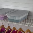 thumbnail image 4 of Ensemble de (4) boîtes de rangement Sterilite de 11,4 litres, bacs de rangement en plastique transparent, couvercle à enclenche, gris, 4 of 6