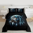 thumbnail image 2 of Castle Fairy Wolf Wildlife Queen Comforter Set Female Men,Starry Sky Bedding Comforter Set, 2 of 8