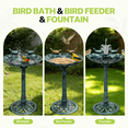 thumbnail image 5 of Magshion 28" Outdoor Garden Green Pedestal Bird Bath with Solar Pumb, for Patio Backyard Décor, 5 of 9