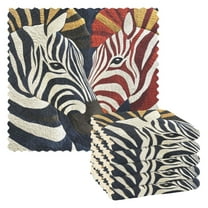 6 Pieces of Kitchen Towels 11x11Inch Kitchen Dish Cloths Kitchen Dish Towels Reuseable Cleaning Cloths Red and Black Zebras