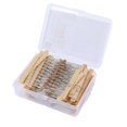 thumbnail image 1 of 640Pcs Carbon Film Resistor 64 Values 1/6W Rated Power 5% Carbon Film Resistor Assortment Kit 1R‑10M, 1 of 5