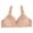 Pink, variant on Sports Bras for Women High Support Large Bust Wireless Push-Up Yoga Bra Solid Print Beige 44