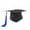 Blue, variant on Neutral Adult Child Graduation Cap with Tassel Adjustable High School University